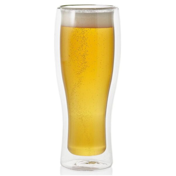 Henckels International 14 Oz Double Wall Beer Glass 4 Pack Novelty - Henckels Double Wall Beer Glass