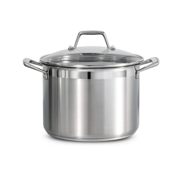 Tramontina USA Inc Pro Line Heavy-Duty Stainless Steel Covered Stock Pot 24  qt.