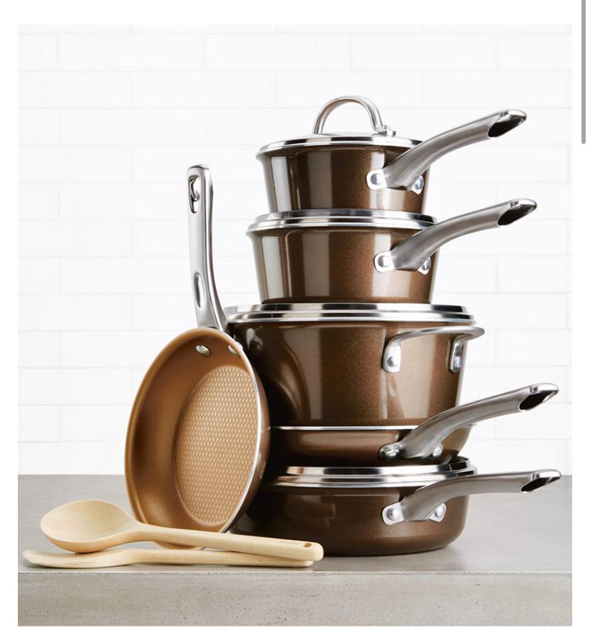 Ayesha Curry Home Collection Porcelain Enamel Nonstick Cookware Set ...