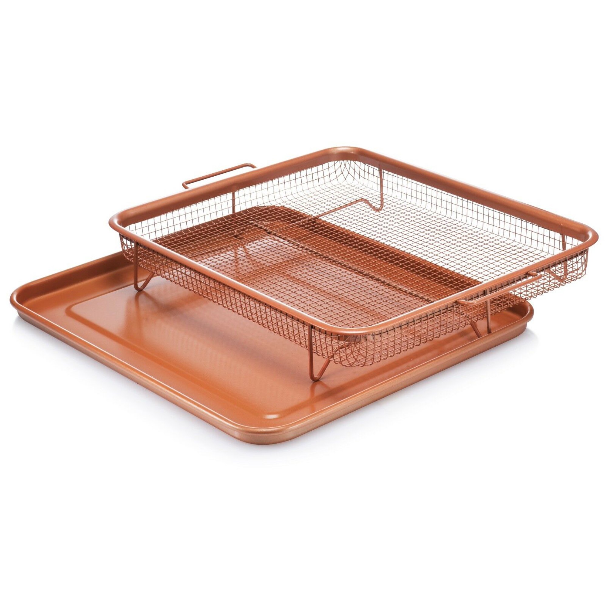 Square Copper Oven Crisper Tray for Bacon Air Crisper Pan - China